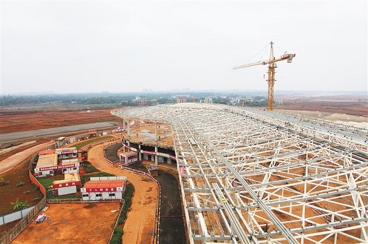?？诿捞m國際機場鋼結構建筑應用